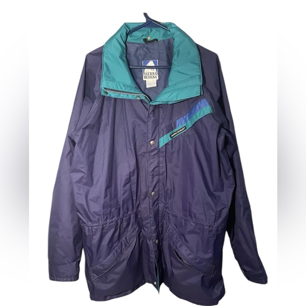 Vintage Sierra Designs Unisex Gore-Tex Waterproof Jacket Purple Teal 80s Large